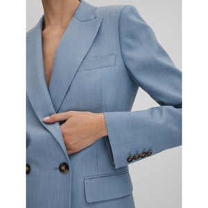 REISS JUNE Tencel Blend Double Breasted Suit Blazer